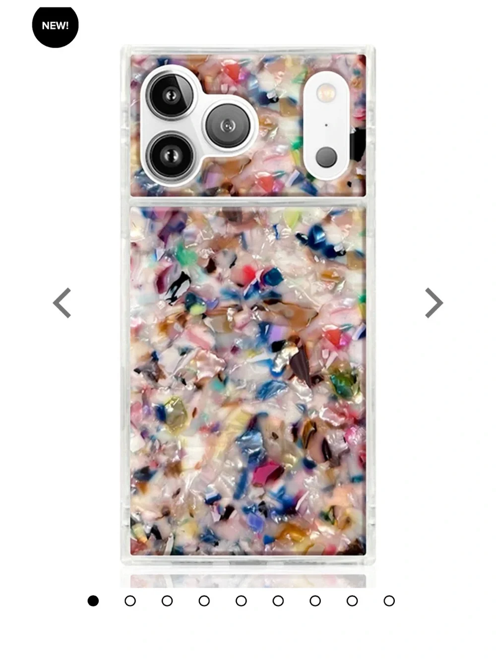 Multicolor Terrazzo Protective Phone Case - Clear Accent